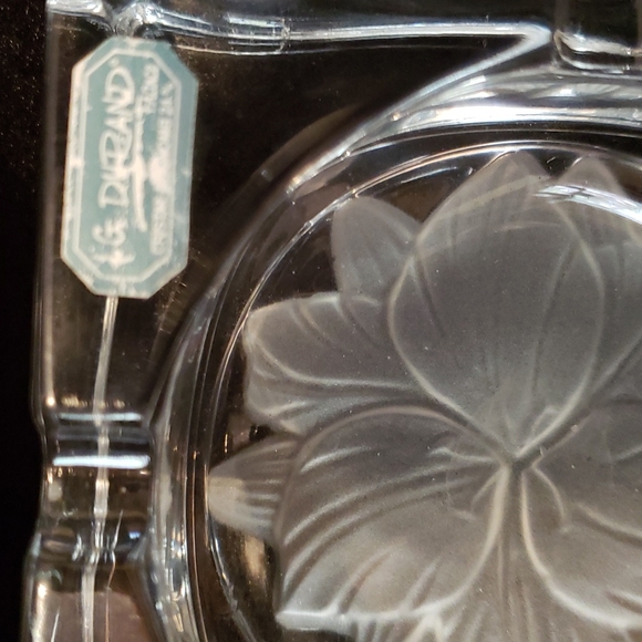 French Crystal Ashtray 1980 Durand France - Picture 2 of 4